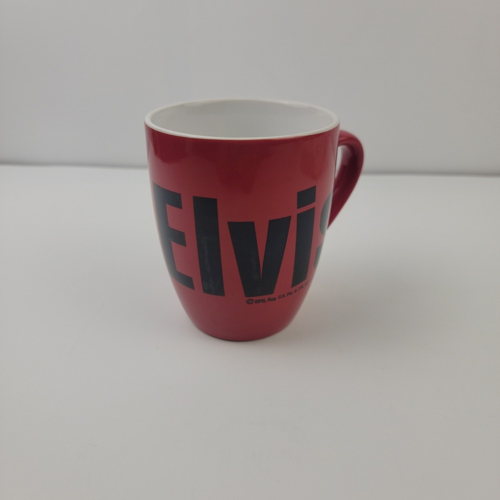 Elvis Presley Enterprises I Love Elvis Red Ceramic Coffee Mug Official Merch